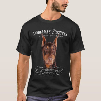 Camiseta Dober Pinscher vermelho Dono Treinador Humano