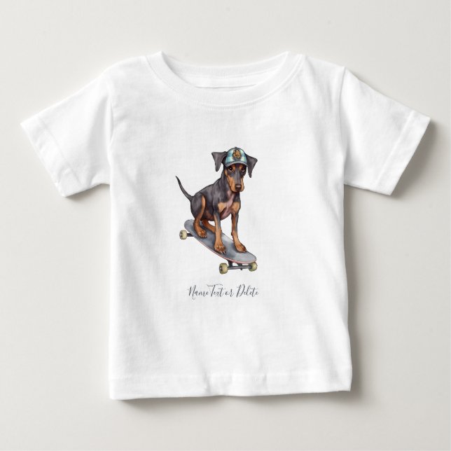 Camiseta Doberman Aquarela (Frente)