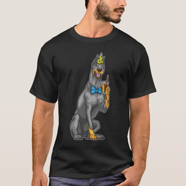 Camiseta Doberman Birthday Juice (Frente)