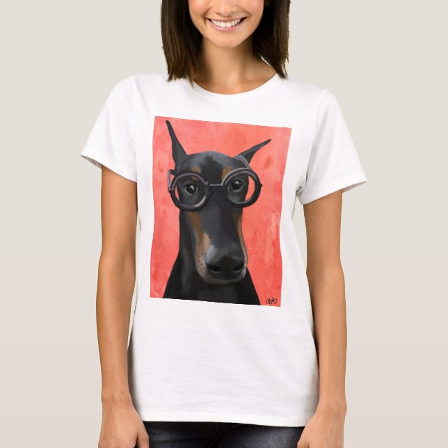 Camiseta Doberman Com Óculos (Frente)