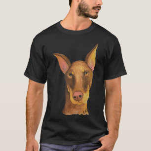 Camiseta Doberman Cortado Vermelho