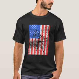 Camiseta Doberman Dog American Flag Usa Dobie Pinscher Bree