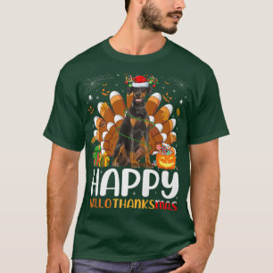 Camiseta Doberman Dog Lover Halloween Natal Happy Hallo