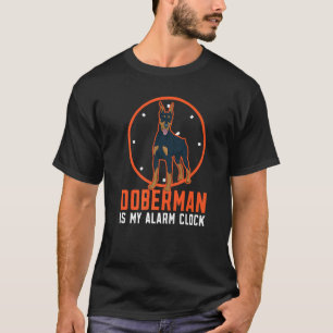 Camiseta Doberman É Meu Cachorro Relógio de Alarme Cachorr