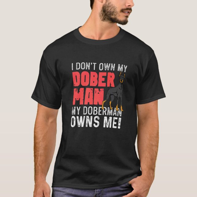 Camiseta Doberman é o Meu Passeador de Cães (Frente)