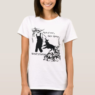 Camiseta Doberman funcionado rapidamente