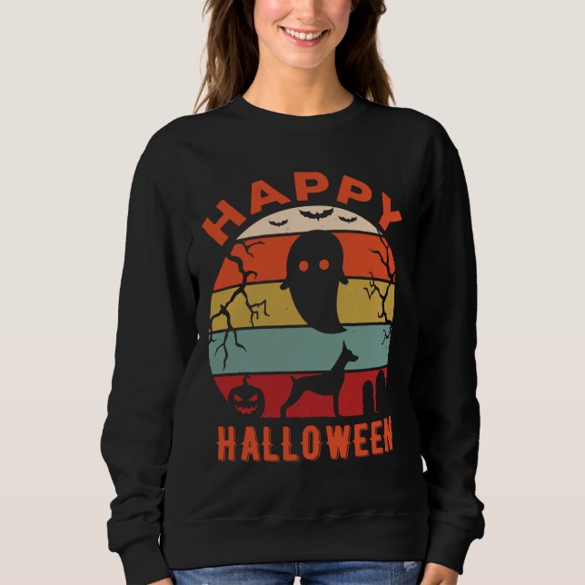 Camiseta Doberman Happy Halloween (Frente)