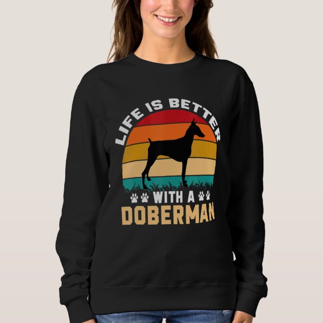 Camiseta Doberman lover gifts idea - life is better with Do (Frente)