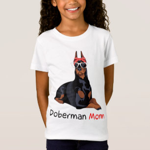 Camiseta Doberman Mãe Cão Bandana Pet Lover Gift