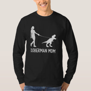 Camiseta Doberman Mãe Dobe Dobie Doberman Pinscher Dog Dino
