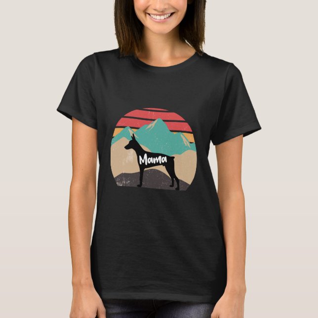 Camiseta Doberman Mama Dog Mãe (Frente)