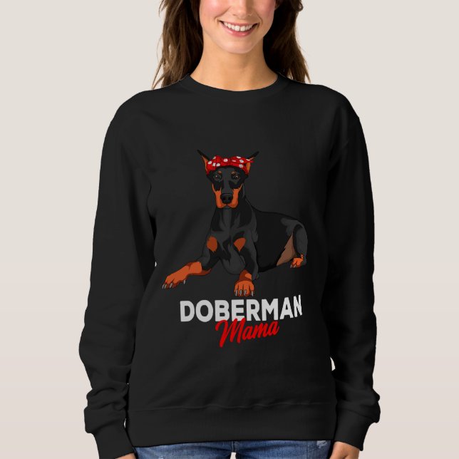 Camiseta Doberman Mama Funny Dobie Dog Mãe Cute (Frente)
