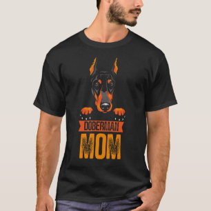 Camiseta Doberman Mamãe Pet Lover Dog Cachorro Mamãe Mamãe