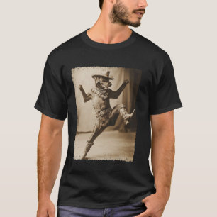 Camiseta Doberman Moderno Cachorro Engraçado Cowboy