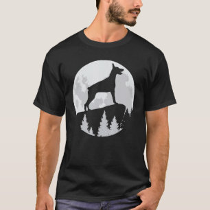 Camiseta Doberman Moonlight Silhoueen Dog Halloween