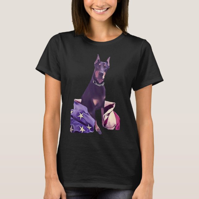 Camiseta Doberman Patriótico 517 (Frente)