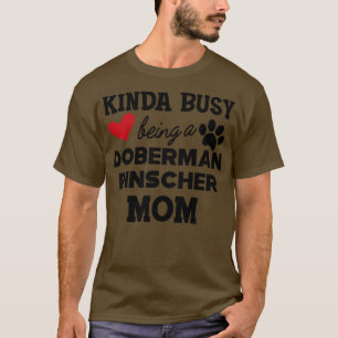 Camiseta Doberman Pincher Dog Meio ocupado sendo um Doberma