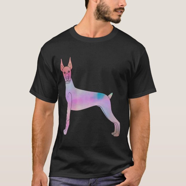 Camiseta Doberman Pincher Pastel Tone (Frente)