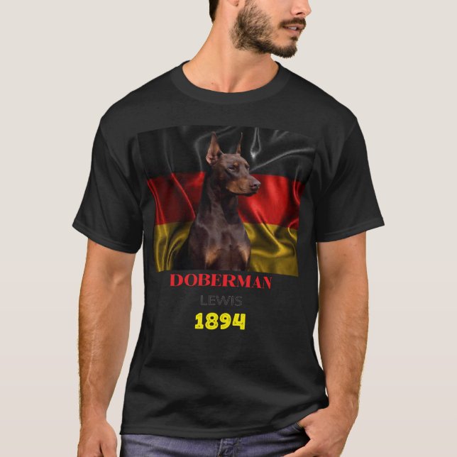 Camiseta Doberman Pinscher Alemanha 1894 (Frente)