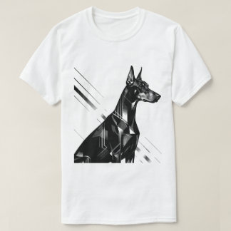 Camiseta Doberman Pinscher Artístico & Pastor Alemão Aquare