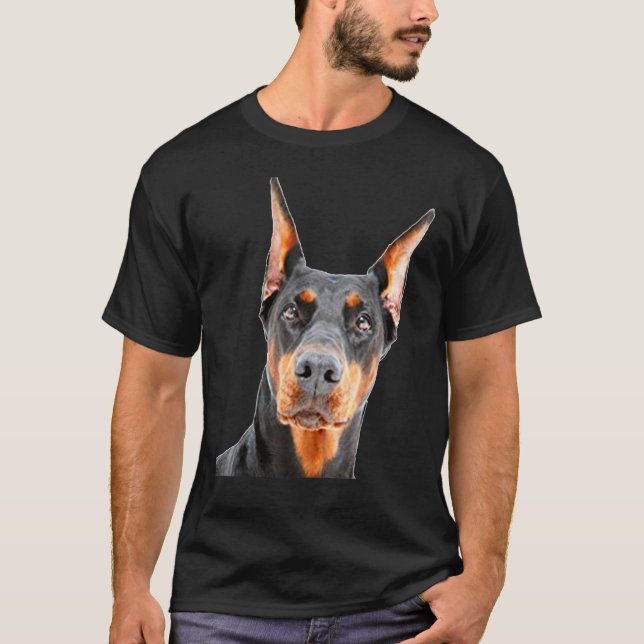 Camiseta Doberman Pinscher Breed Dog Face (Frente)