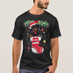 Camiseta Doberman Pinscher Cachorro Cachorro Rua de Natal C