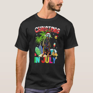 Camiseta Doberman Pinscher De Óculos De Sol Com Chapéu De P