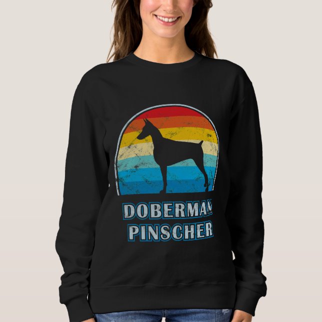 Camiseta Doberman Pinscher Design de Vintage (Frente)