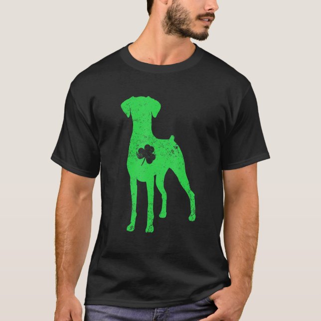 Camiseta Doberman Pinscher Irish C Rua Patrick Day Leprecha (Frente)