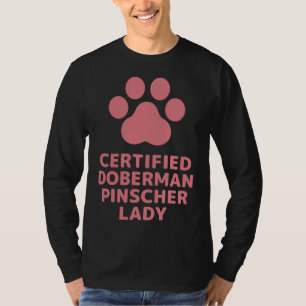 Camiseta Doberman Pinscher Lady Certified