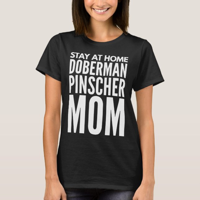 Camiseta Doberman Pinscher Mãe Feed Scoop (Frente)
