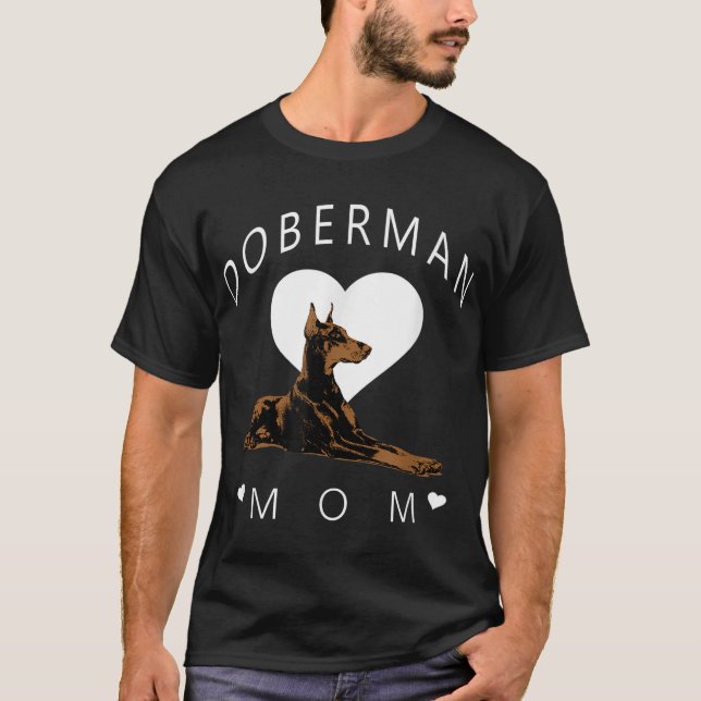 Camiseta Doberman Pinscher Mãe Womens (Frente)