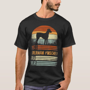 Camiseta Doberman Pinscher Melhor Pai De Cachorro Retro