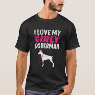 Camiseta Doberman Pinscher Menina Cachorro Feminino Revela