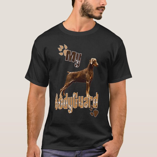 Camiseta Doberman Pinscher Meu Guardião  1 (Frente)