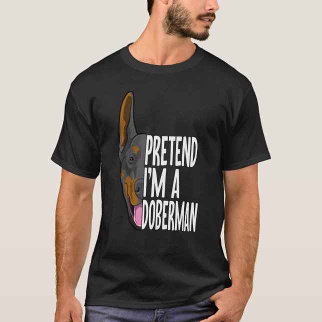 Camiseta Doberman Pinscher no Halloween Cachorro Para Propr (Frente)