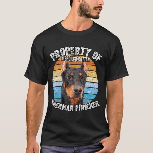 Camiseta Doberman Pinscher Owner Retro Vintage (Frente)