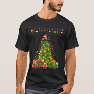 Camiseta Doberman Pinscher Papai Noel Noel Noel Luzes De Na