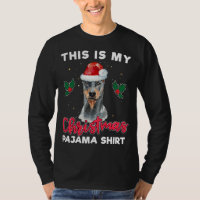 Doberman Pinscher Papais noeis de Natal Pajama