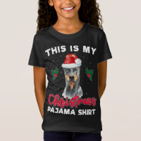 Doberman Pinscher Papais noeis de Natal Pajama