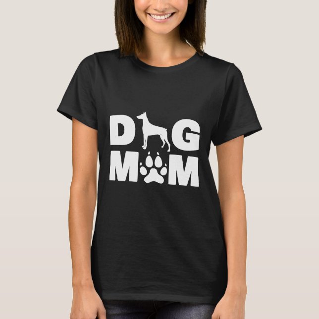 Camiseta Doberman Pinscher Para Cachorro Mãe 695 (Frente)