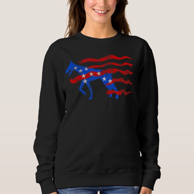 Camiseta Doberman Pinscher Patriótico (Frente)