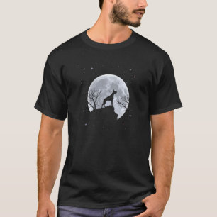 Camiseta Doberman Pinscher Puppy Dog Silhouket E Moon