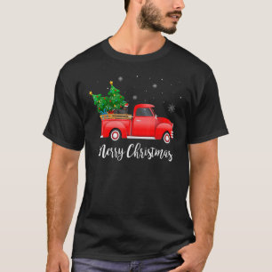 Camiseta Doberman Pinscher Red Truck Árvore de Natal Xmas D