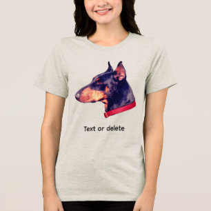 Camiseta Doberman Pinscher Rosto de Cachorro Personalizado