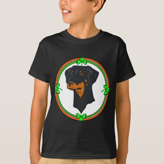 Camiseta Doberman Pinscher St Patricks (Frente)