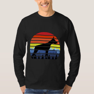 Camiseta Doberman Pinscher Sunset Vintage Retro