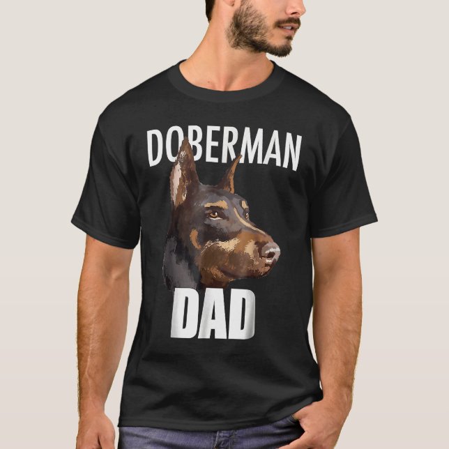 Camiseta Doberman Pinscher Tee Best Doberman Dad Ever  Dog (Frente)