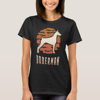 Camiseta Doberman Pinscher Vintage Retro Classic Dog Sunset