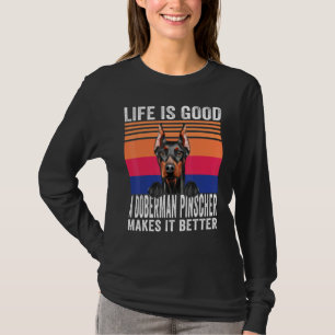 Camiseta Doberman Pinschers Torna Sua Vida Boa Vintage